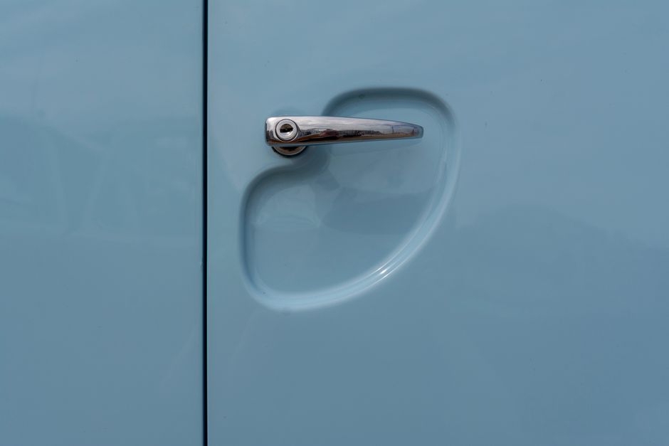 Close up of a premium door handle and locking mechanism